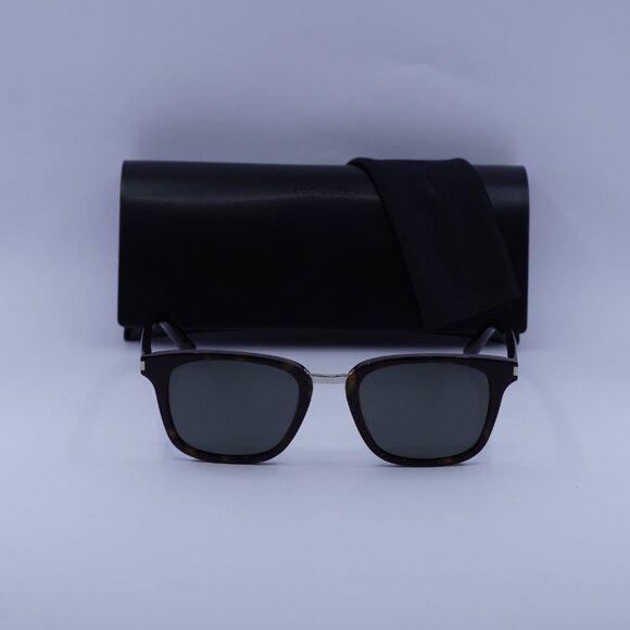 Saint Laurent SL341 002 Square Sunglasses - Havana/Grey - Picture 3 of 11
